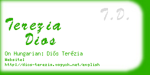 terezia dios business card